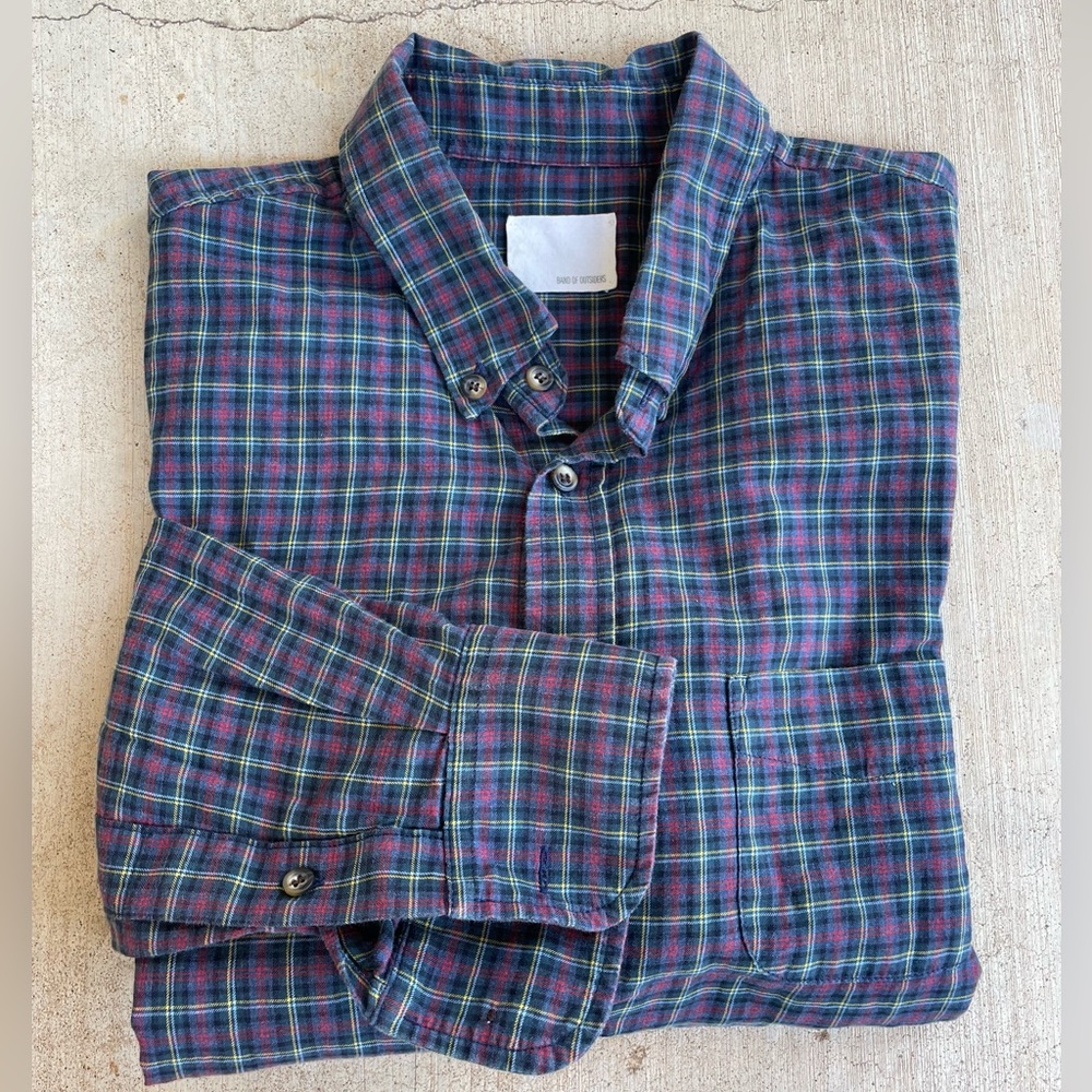 Band of Outsiders plaid button-up, size M